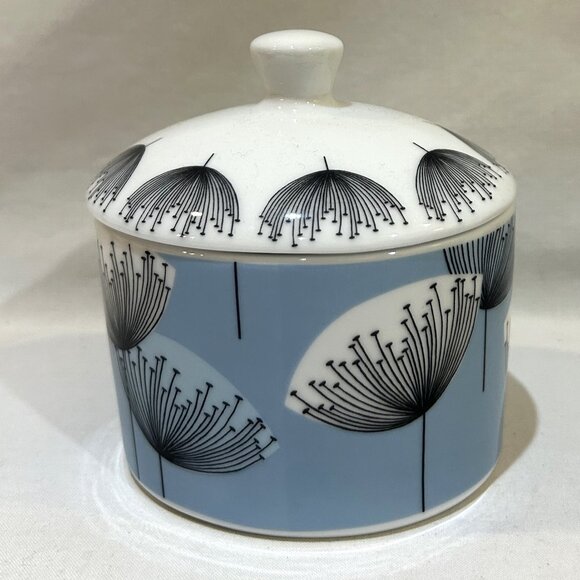 Portmeirion Sanderson Dandelion Clock Oval Sugar Bowl with Lid - Picture 1 of 9